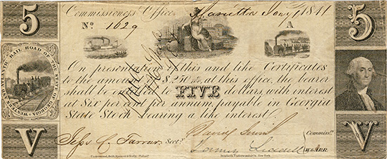 $5.00 T-2, R: Train, L: Washington